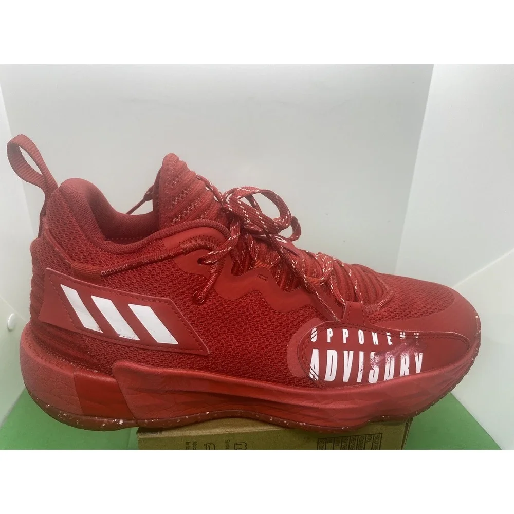 Adidas Dame 7 EXTPLY Red Opponent Advisory GW7899 Mens Size 10 Basketball Shoes